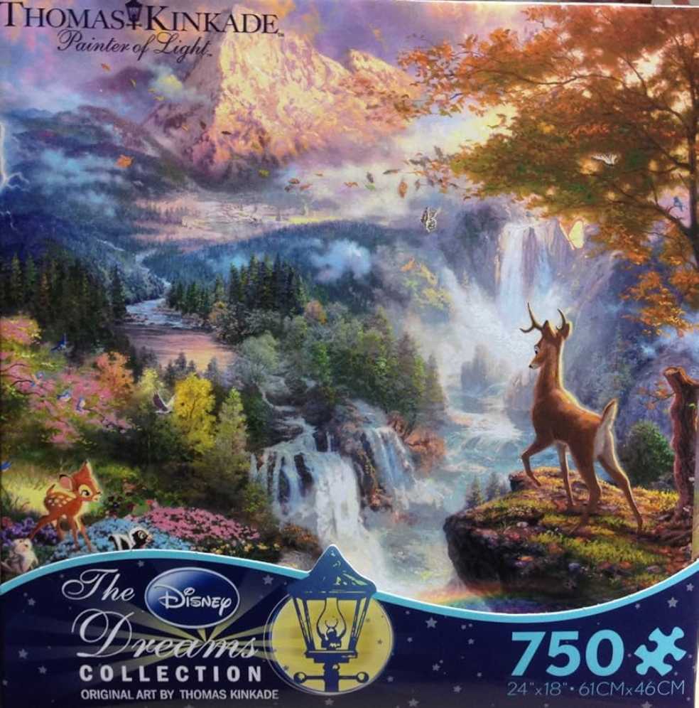 Disney: Bambi’s First Year - Ceaco / Thomas Kinkade puzzle collectible [Barcode 021081290364] - Main Image 2