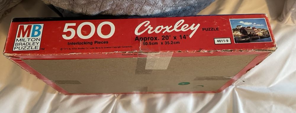 Peggy’s Cove, Nova Scotia, Canada : Yellow Boat - Milton Bradley Croxley puzzle collectible - Main Image 2