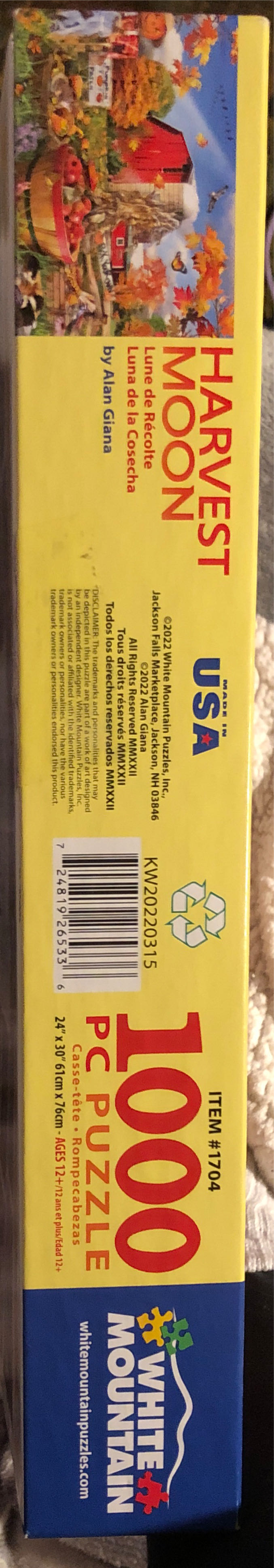 Harvest Moon - White Mountain puzzle collectible [Barcode 724819265336] - Main Image 4