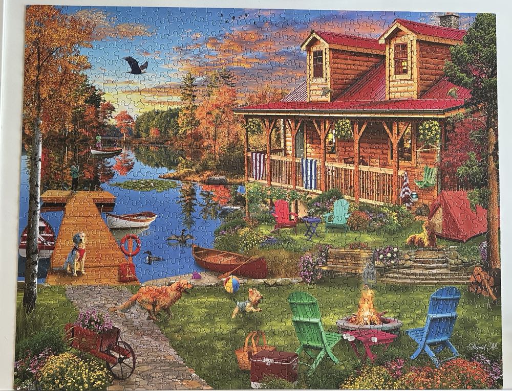 Adventures At The Lake - White Mountain Puzzles puzzle collectible [Barcode 724819265787] - Main Image 3