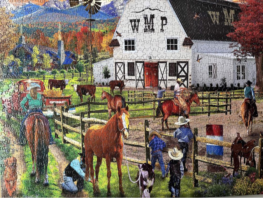 SOLD  Dude Ranch - White Mountain puzzle collectible [Barcode 724819265824] - Main Image 2