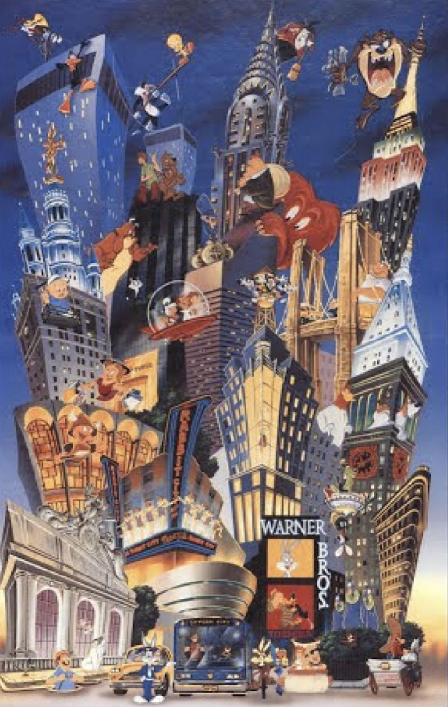 Looney Tunes New York Mural - New York Puzzle Company puzzle collectible - Main Image 2