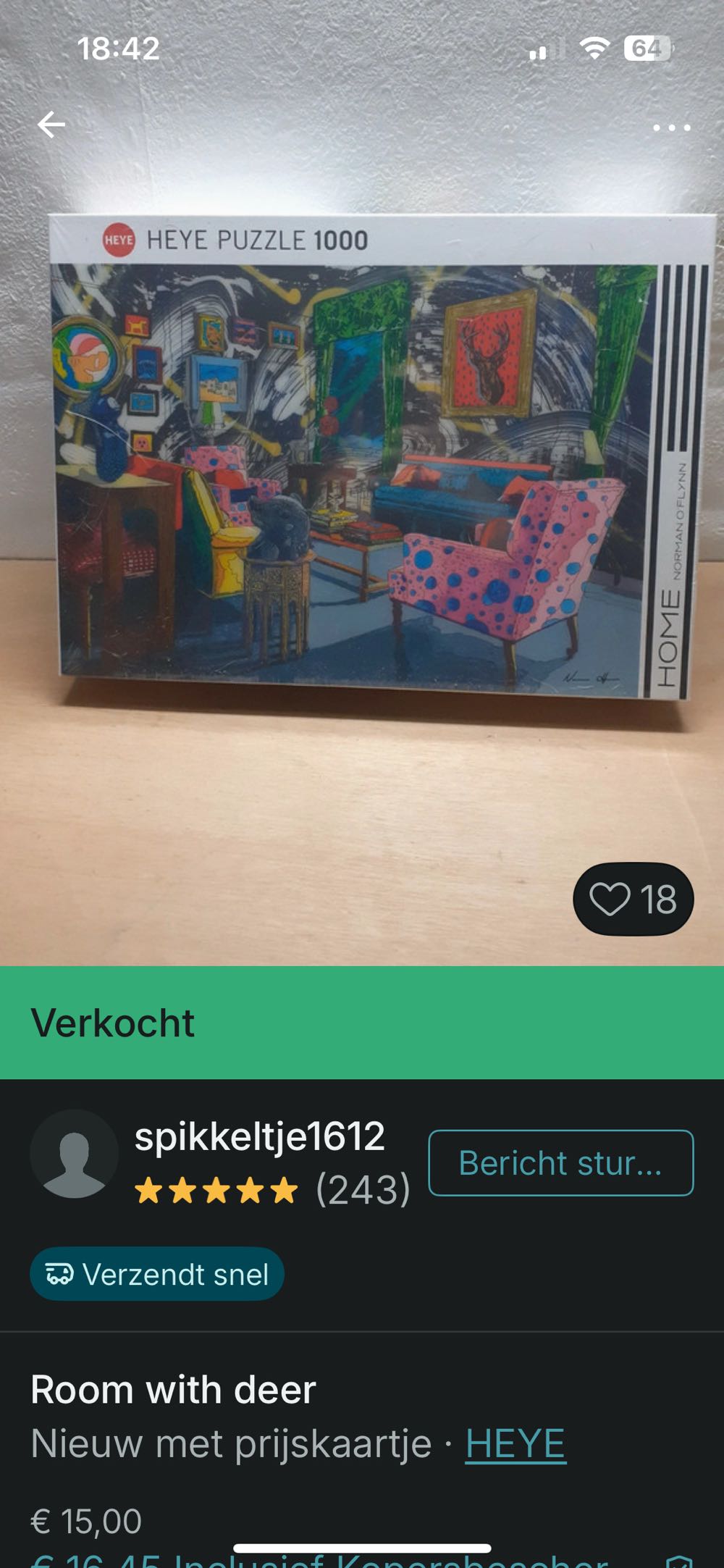 Room With Deer - Heye Puzzle puzzle collectible [Barcode 4001689299736] - Main Image 4