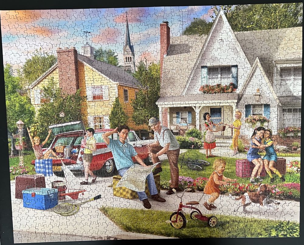 SOLD-Family Road Trip-Starting Out - White Mountain puzzle collectible [Barcode 724819265886] - Main Image 2