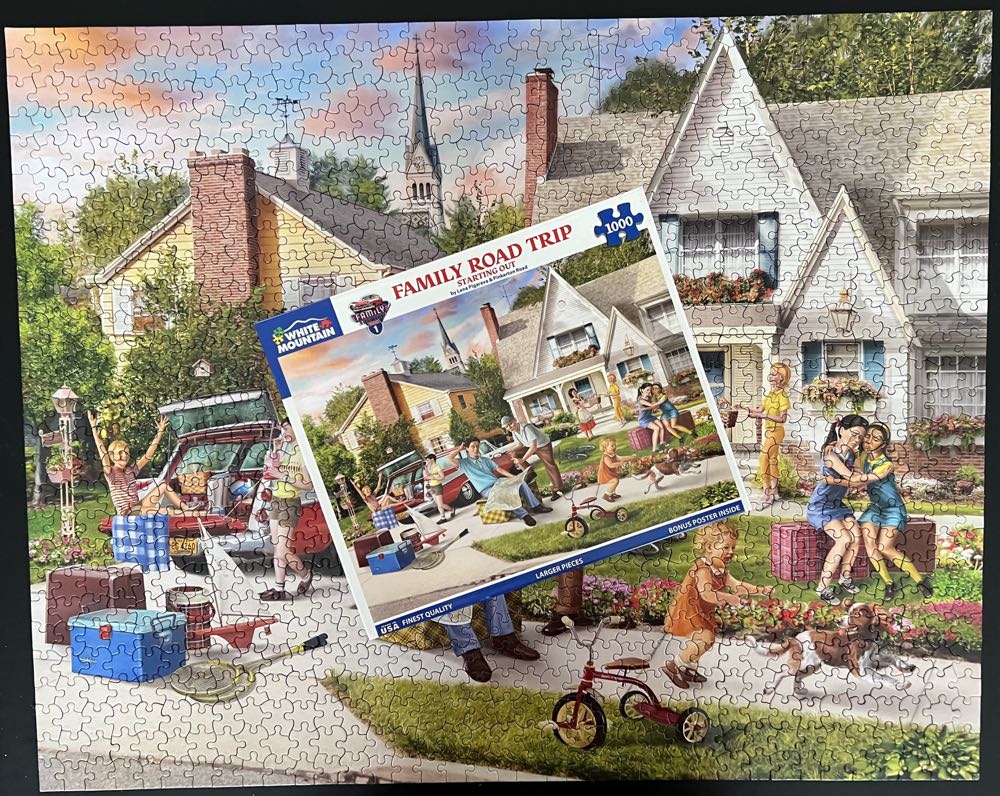 SOLD-Family Road Trip-Starting Out - White Mountain puzzle collectible [Barcode 724819265886] - Main Image 4