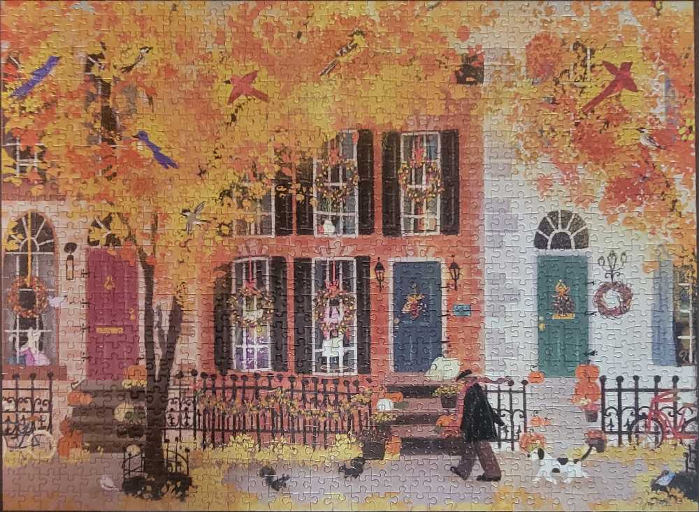 Autumn In The Neighborhood - Galison puzzle collectible [Barcode 9780735375284] - Main Image 2