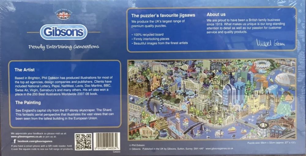 Gibsons: View From The Shard - Gibsons puzzle collectible [Barcode 5012269040234] - Main Image 4