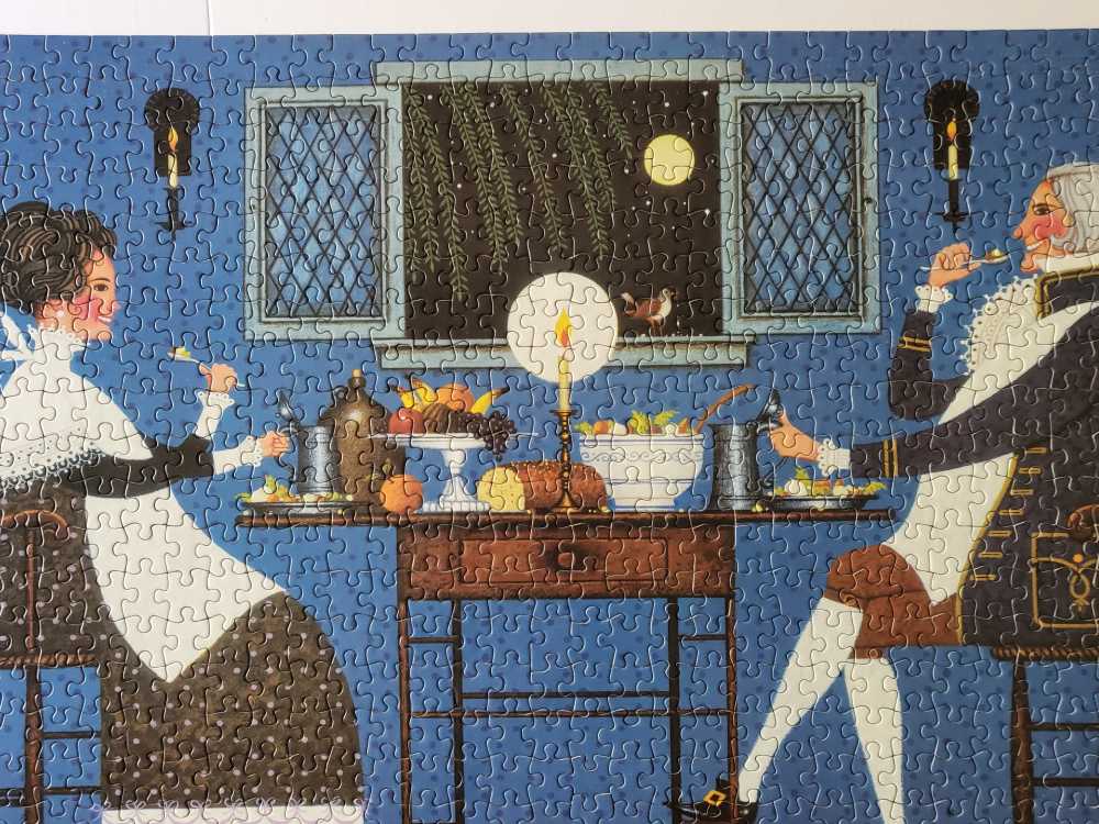 Dining Sweethearts (PC) 💎 - Milton Bradley puzzle collectible [Barcode 032244046797] - Main Image 3