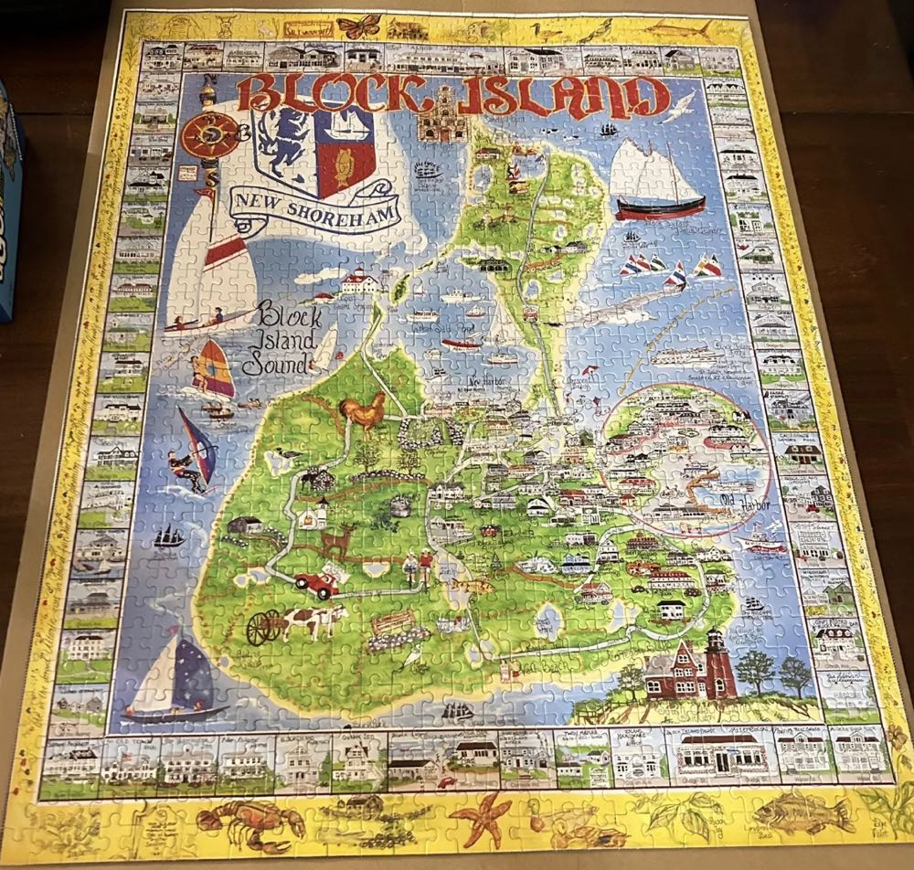 Block Island-New Shoreham-USED - White Mountain Puzzles puzzle collectible [Barcode 724819247394] - Main Image 2