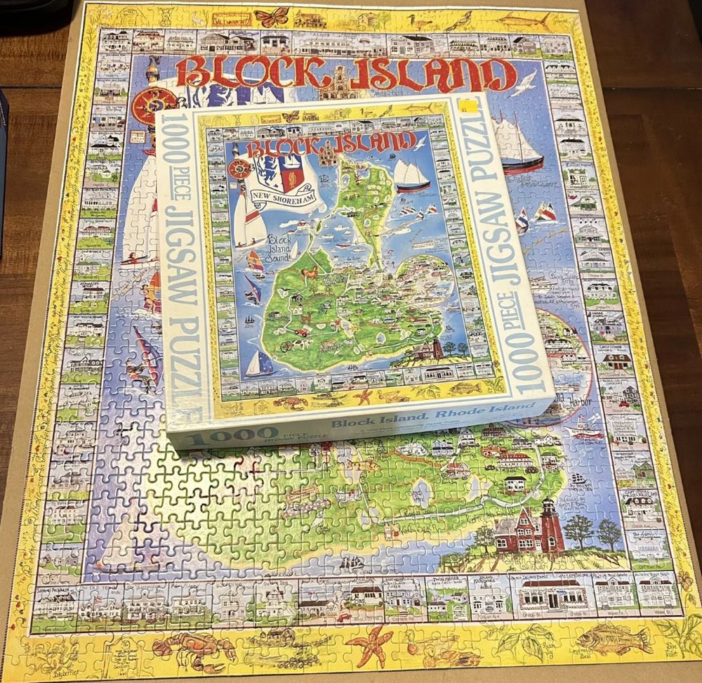 Block Island-New Shoreham-USED - White Mountain Puzzles puzzle collectible [Barcode 724819247394] - Main Image 3