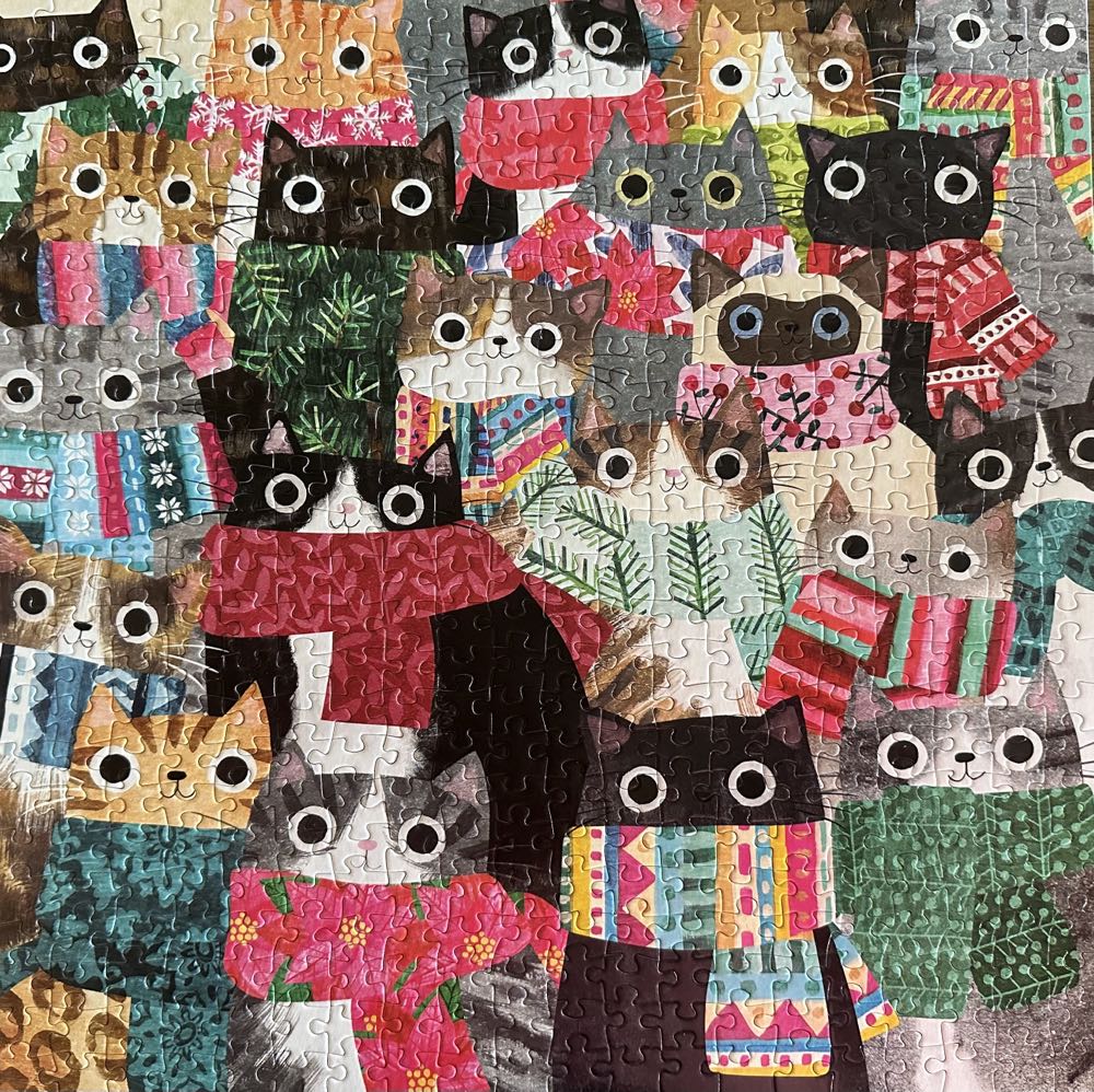 Wintry Cats✅ - Galison puzzle collectible [Barcode 9780735373693] - Main Image 2