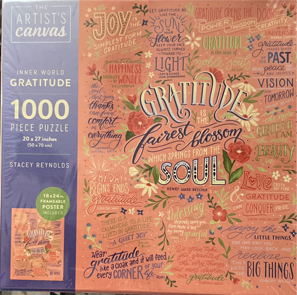 Inner World: Gratitude Jigsaw Puzzle: Self-care Jigsaw Puzzle - The Artist’s Canvas puzzle collectible [Barcode 9781682986677] - Main Image 2