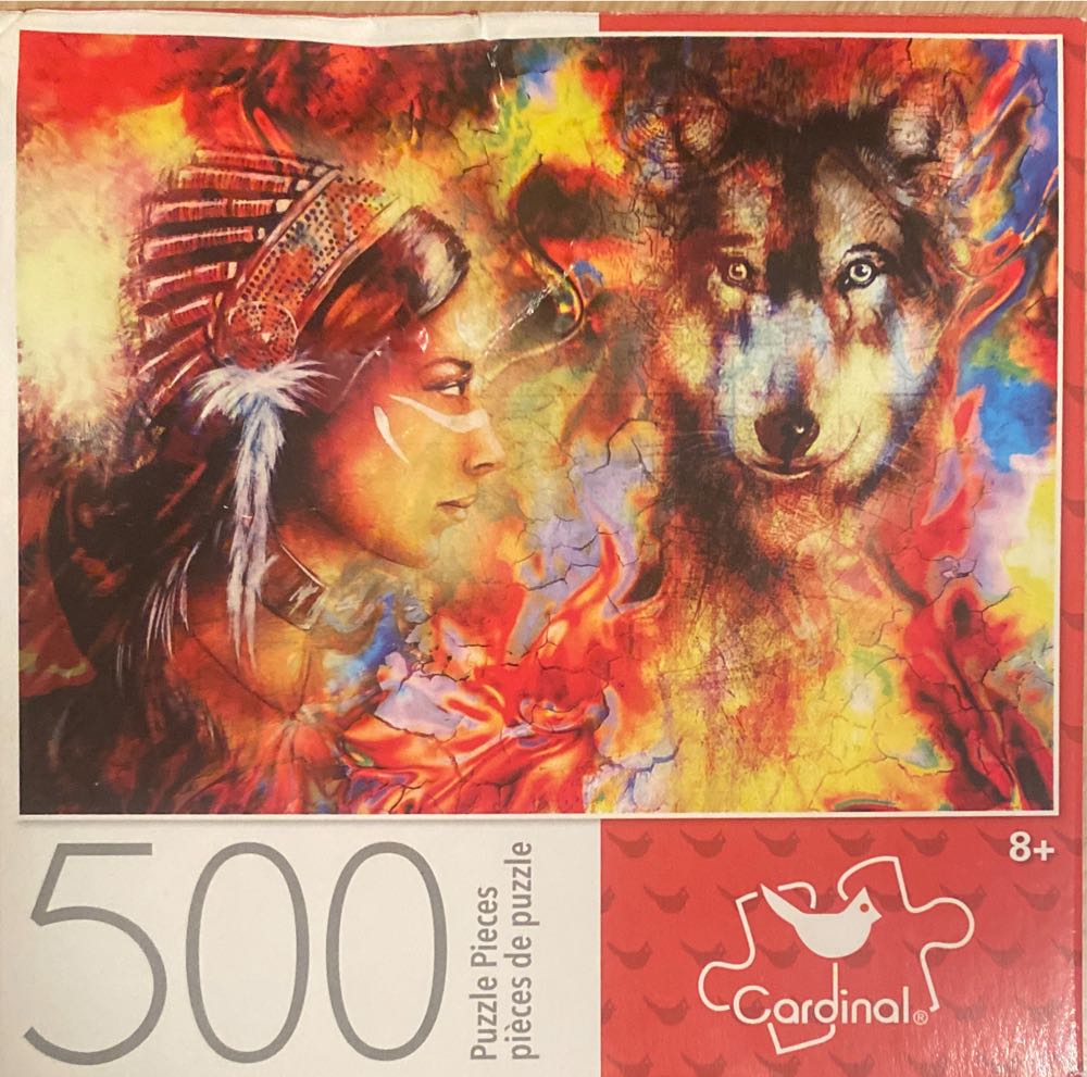 Indian Woman With Wolf - Cardinal puzzle collectible [Barcode 400002505174] - Main Image 3
