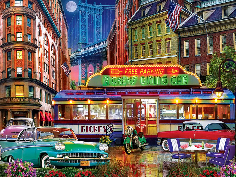 Rickey’s Diner Car - Masterpieces, Inc. puzzle collectible [Barcode 705988321276] - Main Image 2