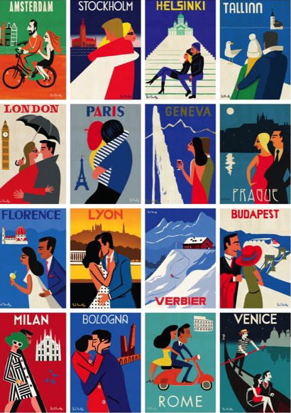 Europe Is For Lovers - New York Puzzle Company puzzle collectible [Barcode 819844017699] - Main Image 2