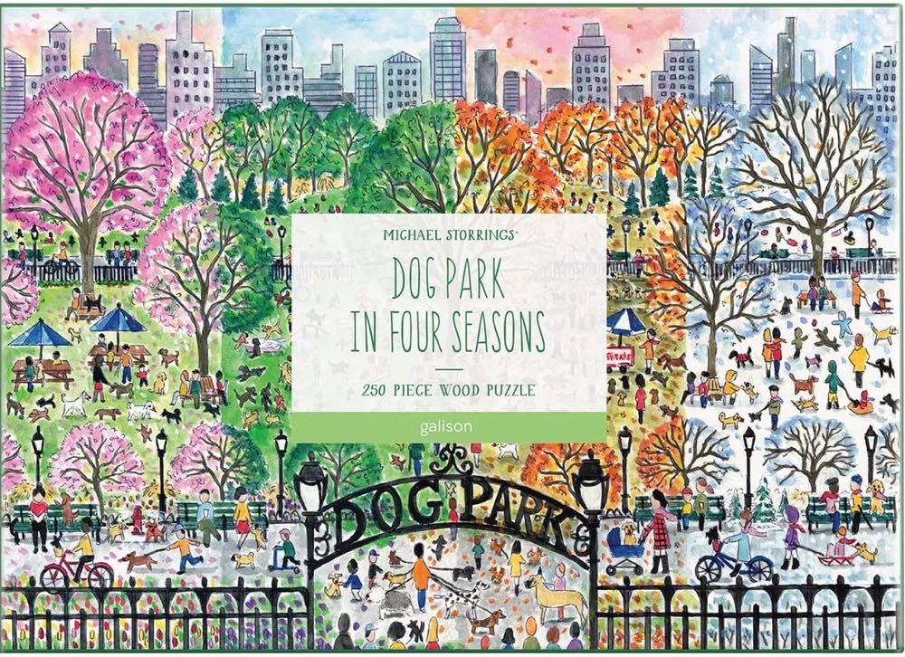 Dog Park In Four Seasons - Galison puzzle collectible [Barcode 9780735373099] - Main Image 2