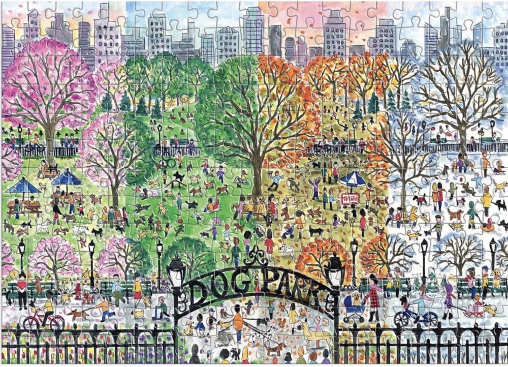 Dog Park In Four Seasons - Galison puzzle collectible [Barcode 9780735373099] - Main Image 3