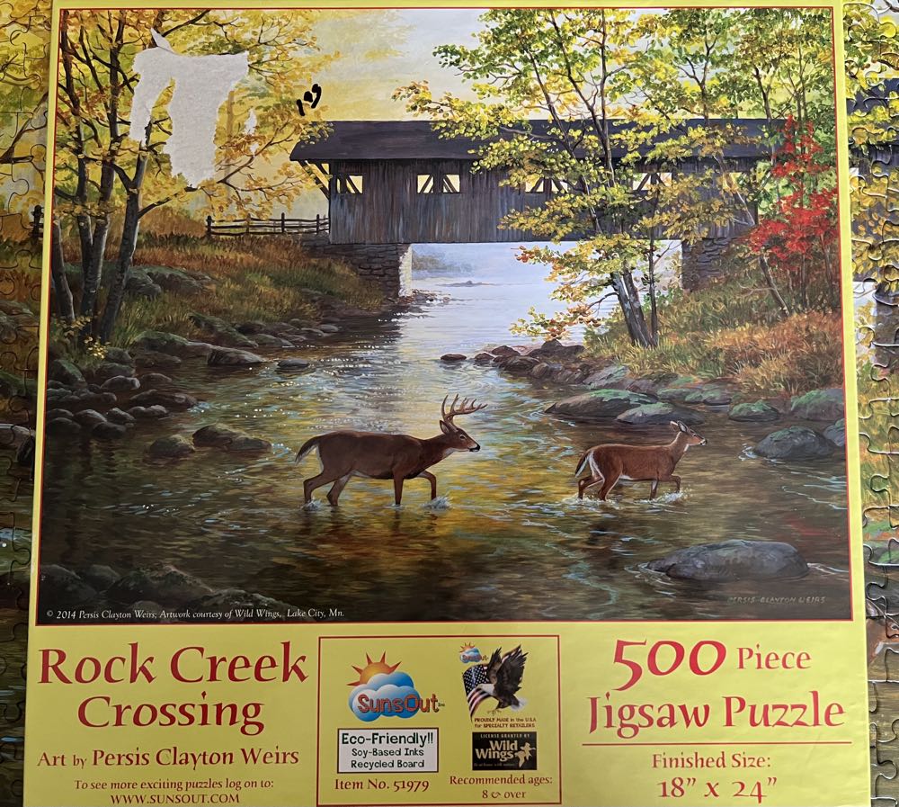 Rock Creek Crossing - SunsOut puzzle collectible [Barcode 796780519794] - Main Image 2