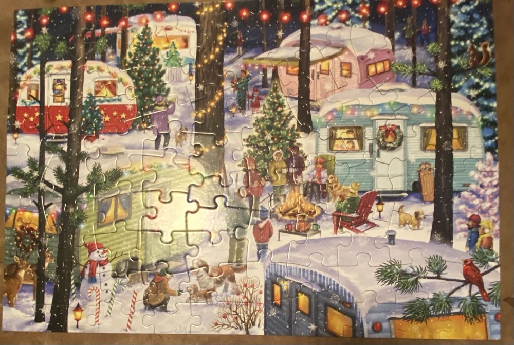 Christmas Camping - Vermont Christmas Company puzzle collectible [Barcode 819273023711] - Main Image 2