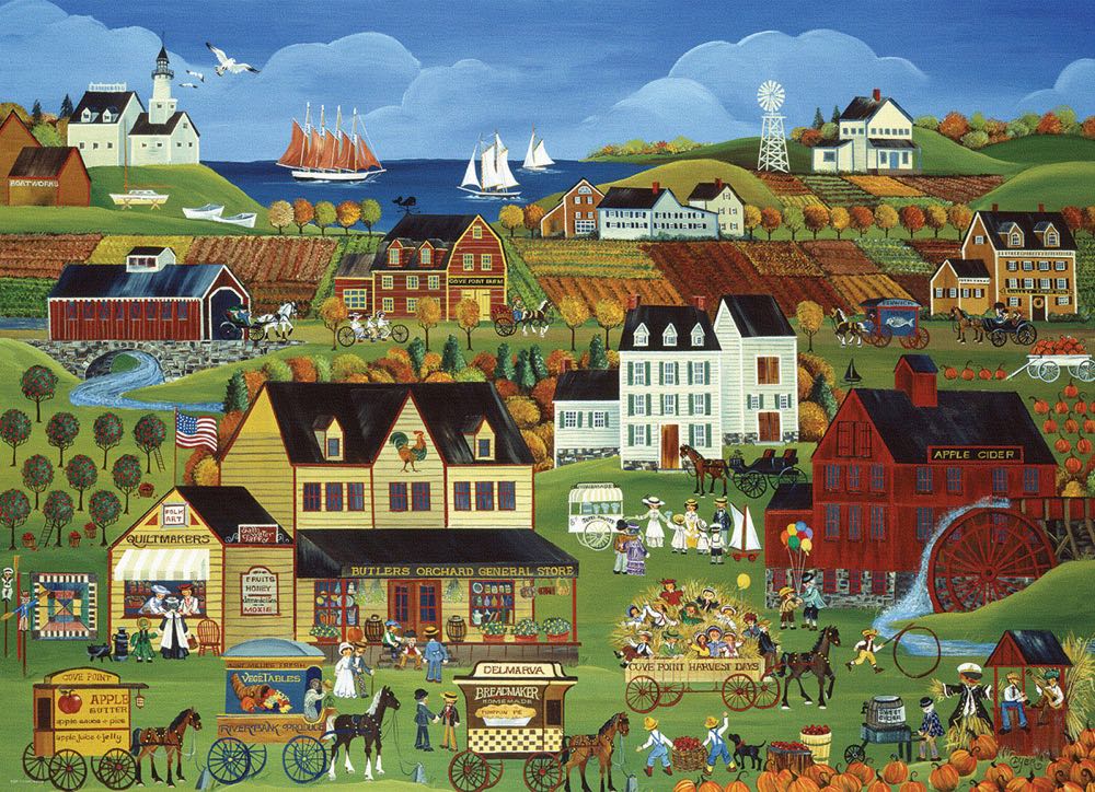Harvest Days In Cove Point - EuroGraphics puzzle collectible - Main Image 2