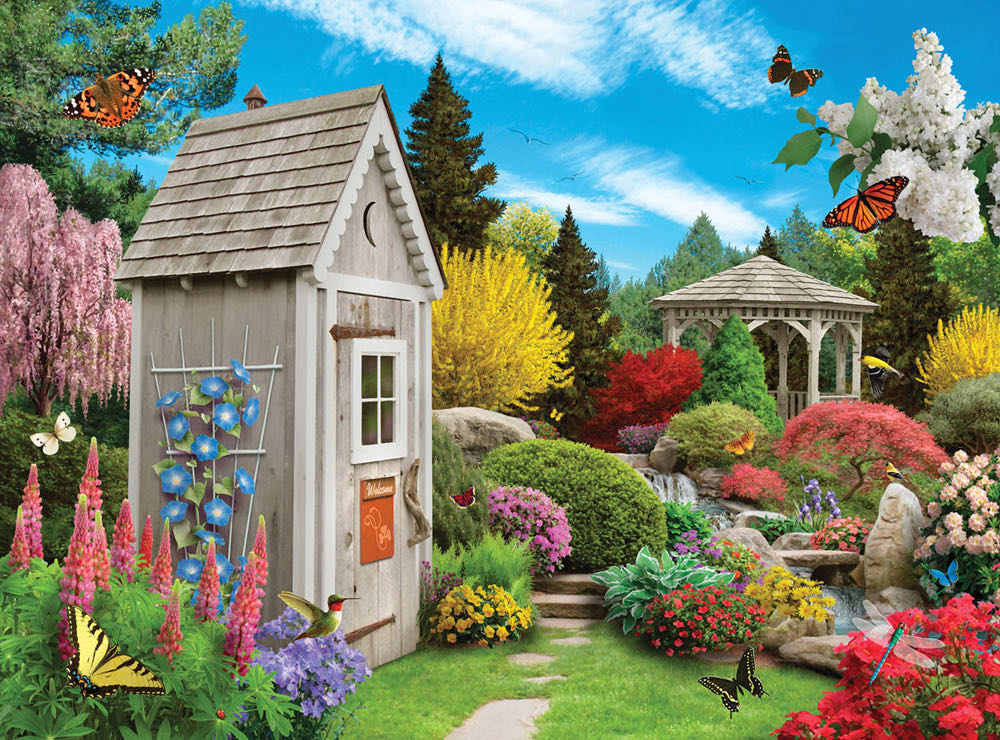 Out In The Garden - SunsOut puzzle collectible - Main Image 2
