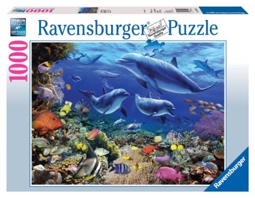 Family Of Dolphins - Ravensburger puzzle collectible [Barcode 4005556192373] - Main Image 1