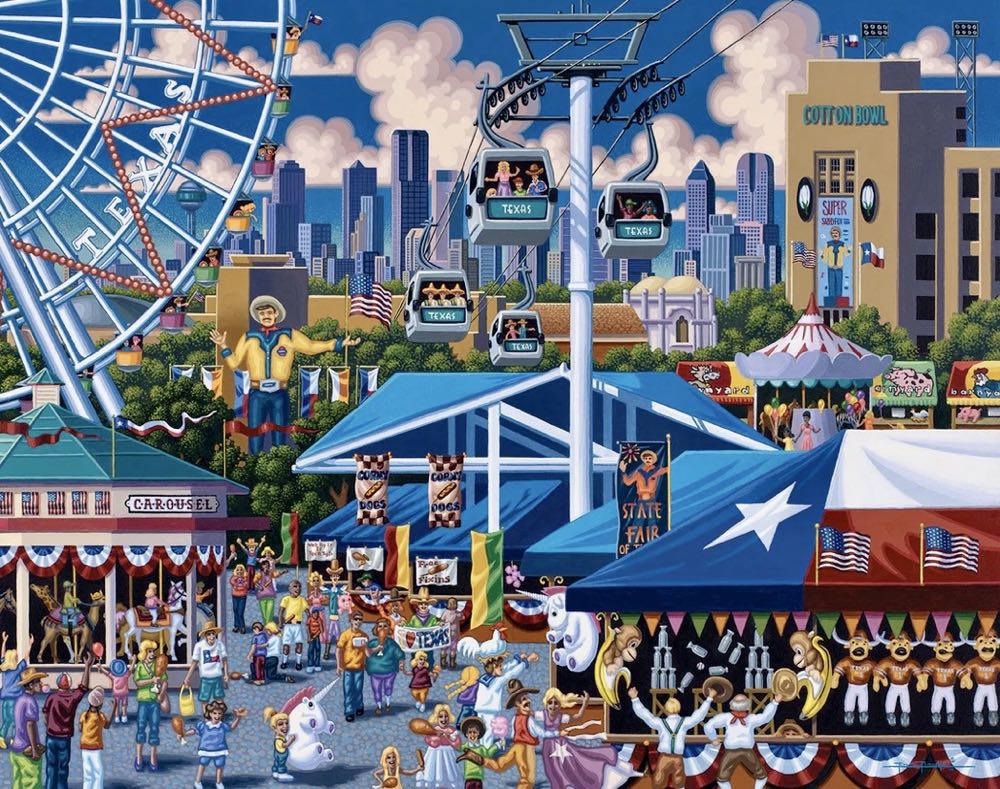 State Fair - Dowdle Folk Art puzzle collectible [Barcode 671095002011] - Main Image 2