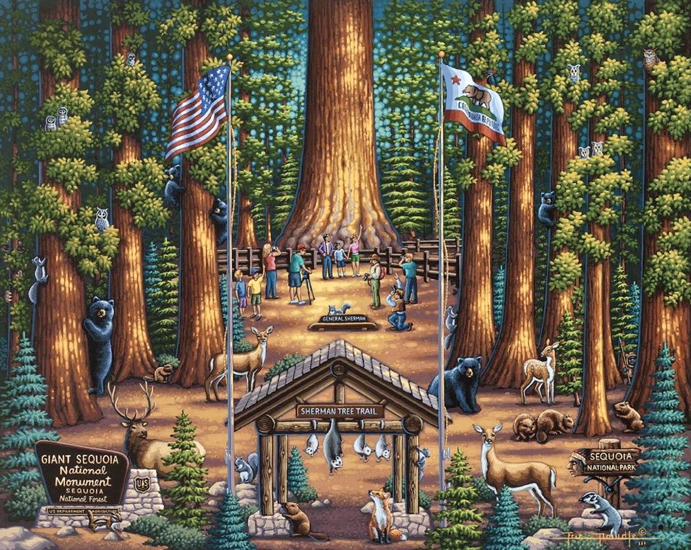Sequoia National Park 🆕 - Dowdle Folk Art puzzle collectible [Barcode 671095003445] - Main Image 2