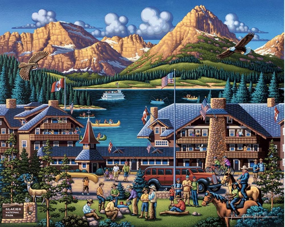 Glacier National Park 🆕 - Dowdle Folk Art puzzle collectible [Barcode 671095003353] - Main Image 2