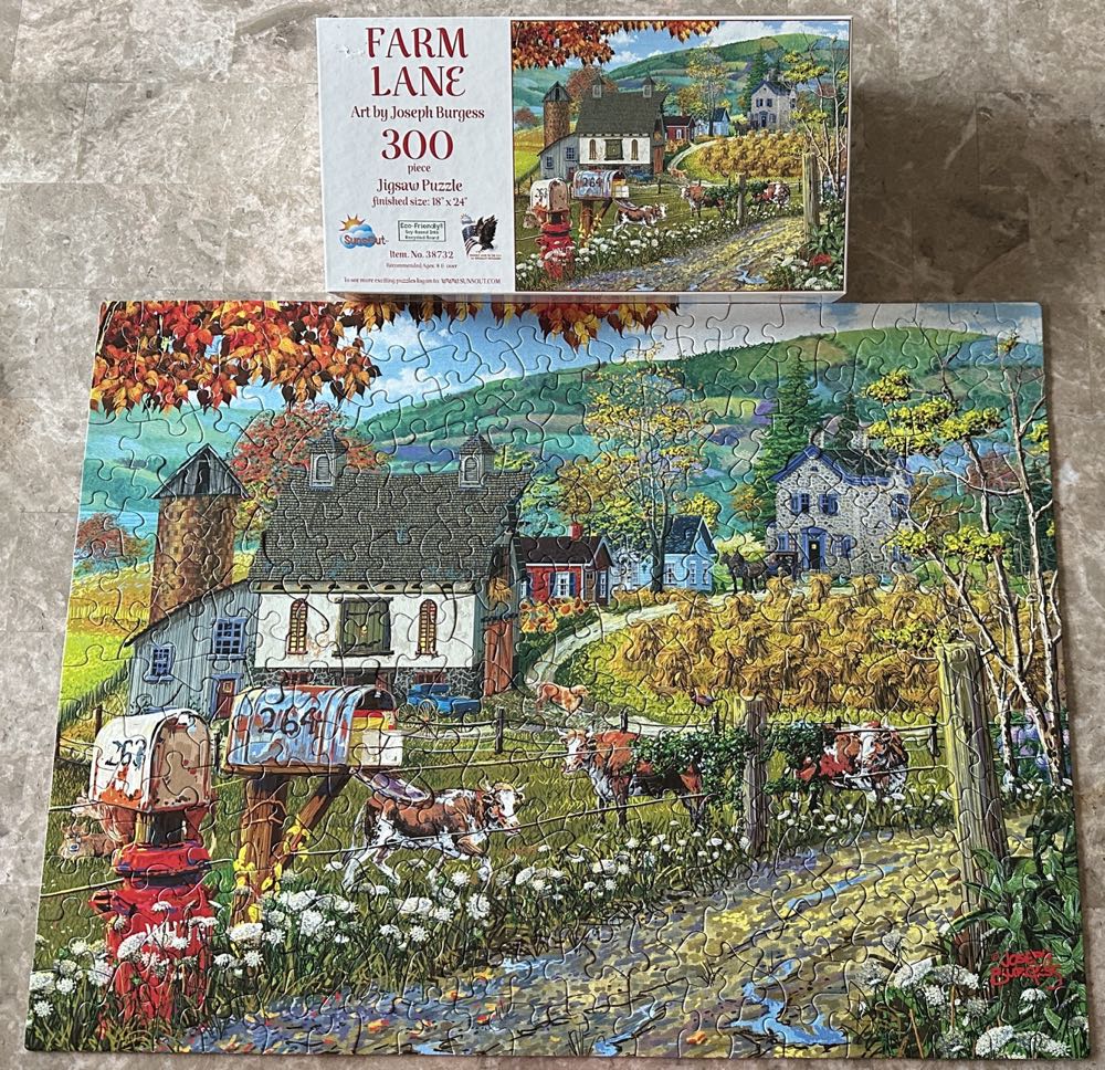 Farm Lane - SunsOut puzzle collectible [Barcode 796780387324] - Main Image 2