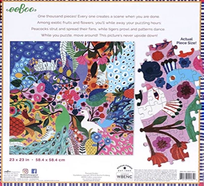 Peacock Garden - Eeboo puzzle collectible - Main Image 3