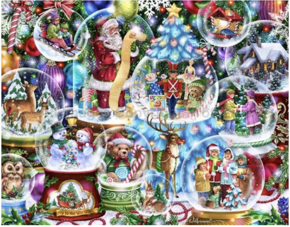 Christmas Snow Globes - 504, 11/17/23-SOLD - Wentworth Wooden Puzzles puzzle collectible [Barcode 6050265355807] - Main Image 3