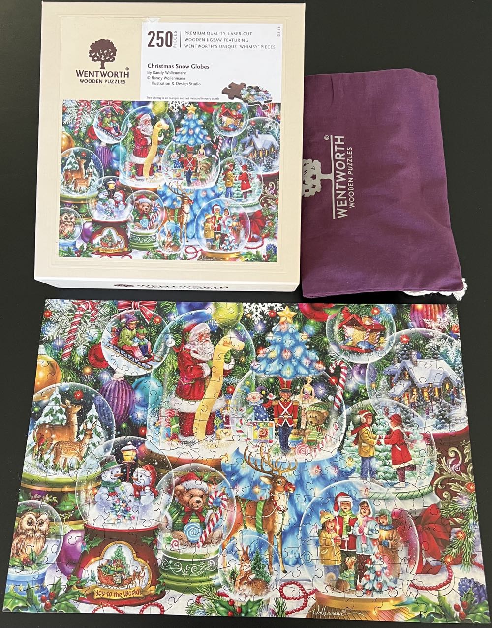 Christmas Snow Globes - 504, 11/17/23-SOLD - Wentworth Wooden Puzzles puzzle collectible [Barcode 6050265355807] - Main Image 4