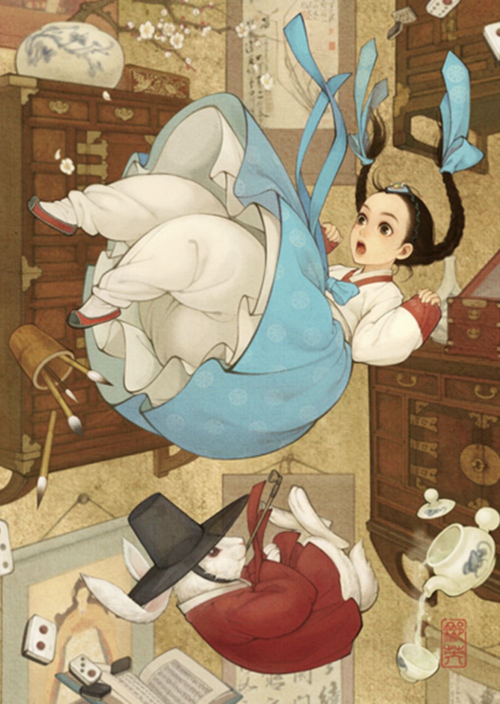 Rabbit And Alice - Puzzle Life puzzle collectible [Barcode 8809403230555] - Main Image 2