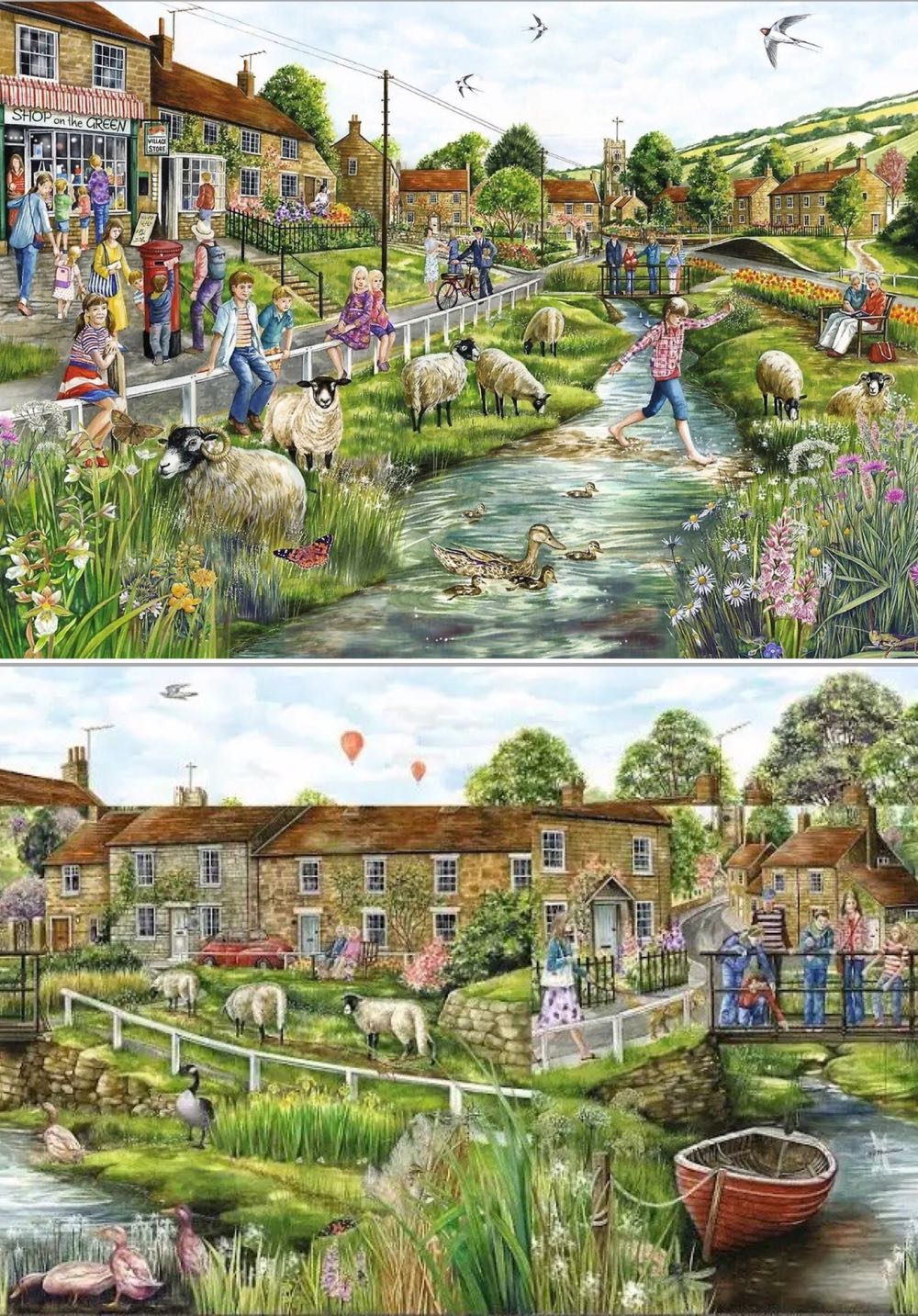 Village Life - Falcon de luxe puzzle collectible [Barcode 8710126112168] - Main Image 2