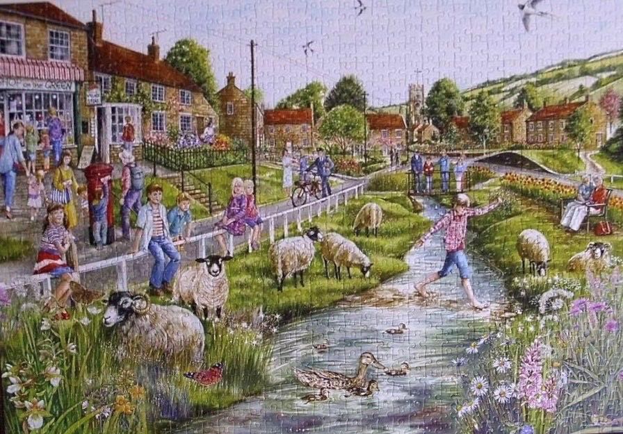 Village Life - Falcon de luxe puzzle collectible [Barcode 8710126112168] - Main Image 3