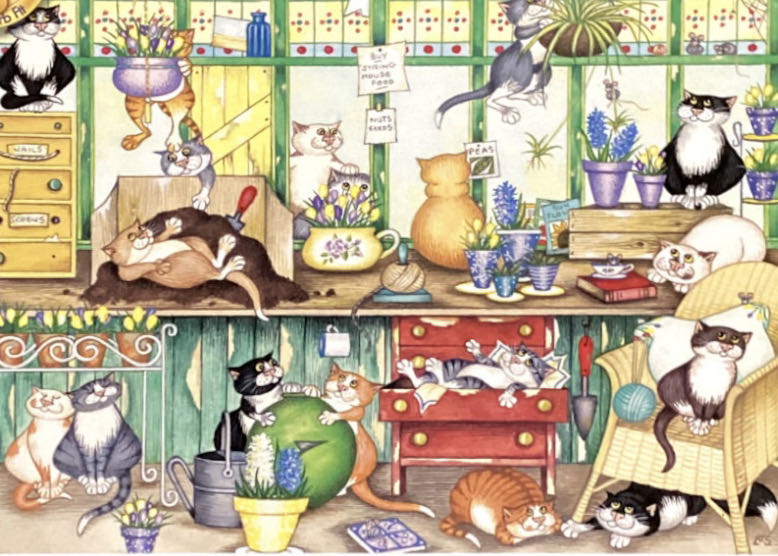 Crazy Cats In The Conservatory - FX Schmid puzzle collectible [Barcode 4050368042057] - Main Image 2