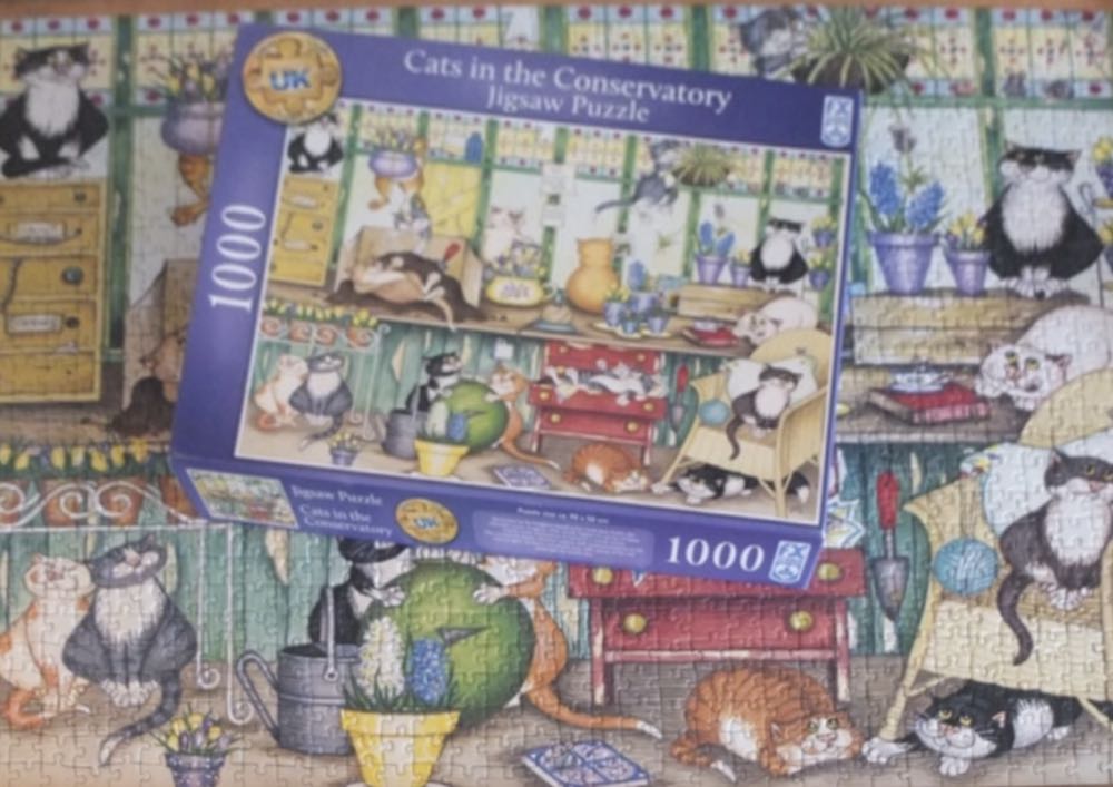 Crazy Cats In The Conservatory - FX Schmid puzzle collectible [Barcode 4050368042057] - Main Image 4