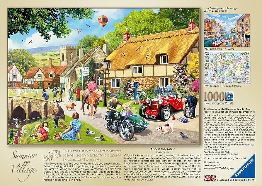 Summer Village -Leisure Days - Ravensburger puzzle collectible [Barcode 4005556198559] - Main Image 3