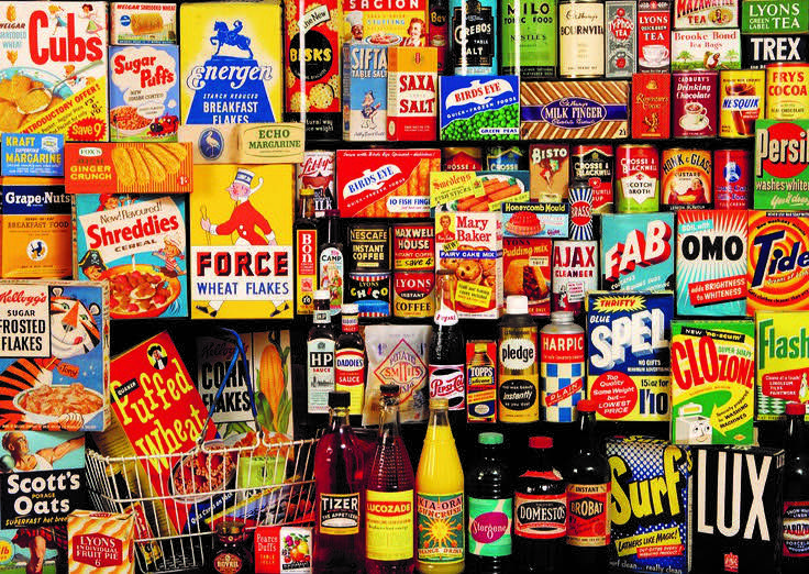 Shopping Basket 1950 - Gibsons 🇬🇧 puzzle collectible [Barcode 5012269007152] - Main Image 2