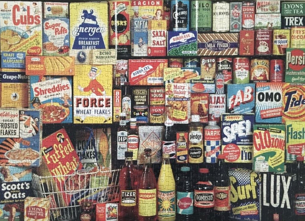 Shopping Basket 1950 - Gibsons 🇬🇧 puzzle collectible [Barcode 5012269007152] - Main Image 3