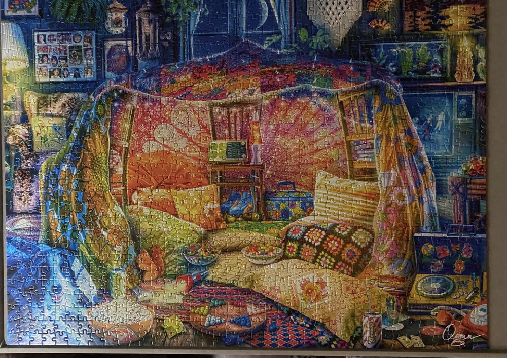 Aimee Stewart: Blanket Fort 1979 - Buffalo Games puzzle collectible [Barcode 079346127313] - Main Image 4