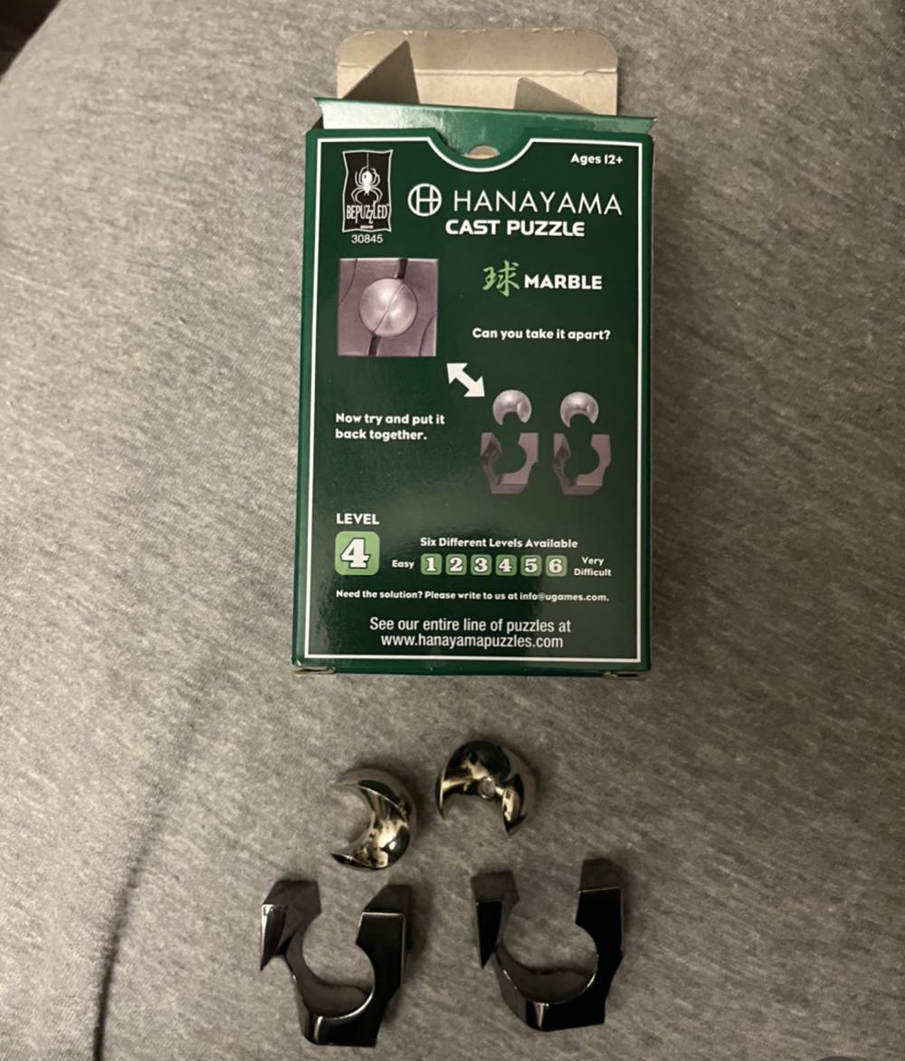 Hanayama MARBLE Lvl 4  puzzle collectible [Barcode 023332308453] - Main Image 3