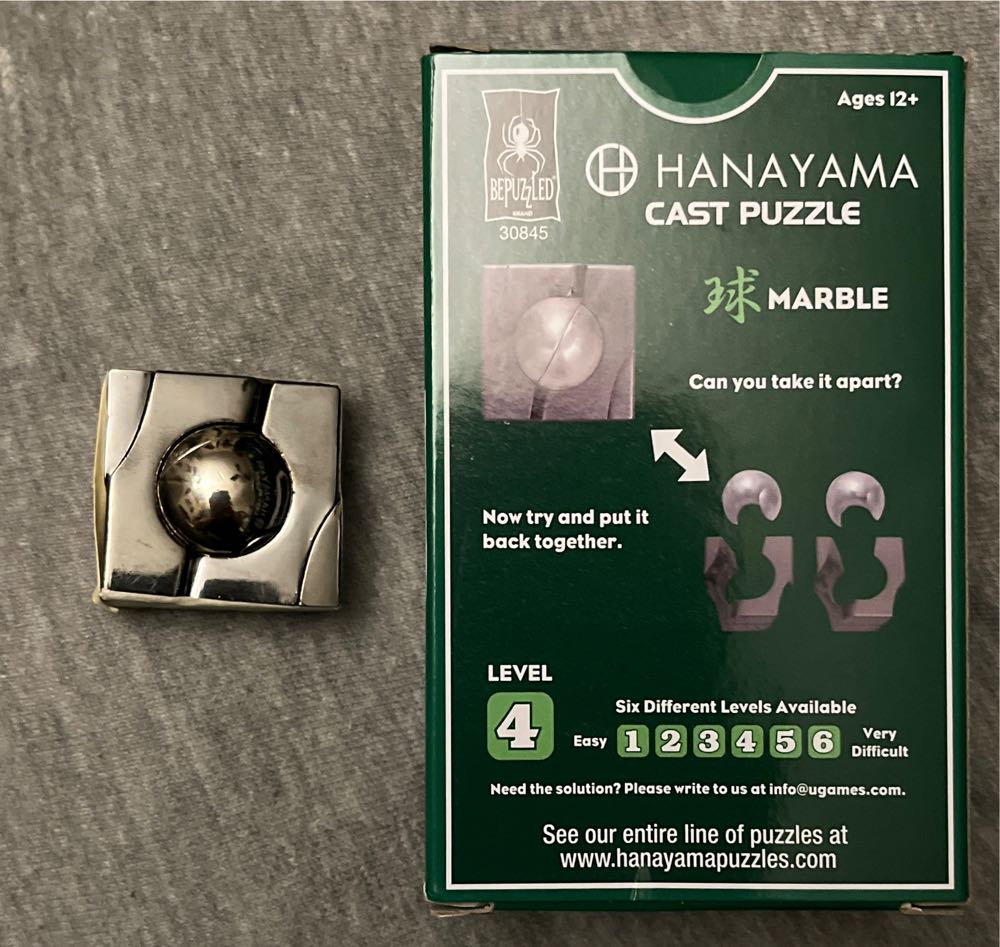 Hanayama MARBLE Lvl 4  puzzle collectible [Barcode 023332308453] - Main Image 4