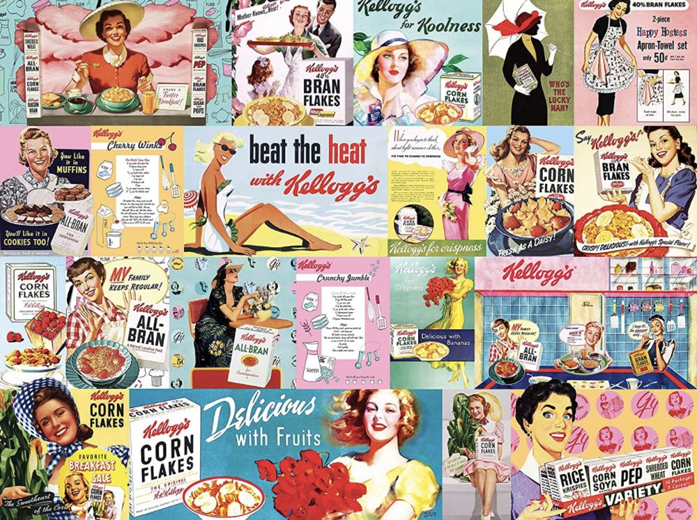 Vintage Kelloggs : Through the Years 🆕 - Karmin International puzzle collectible [Barcode 773392025264] - Main Image 2