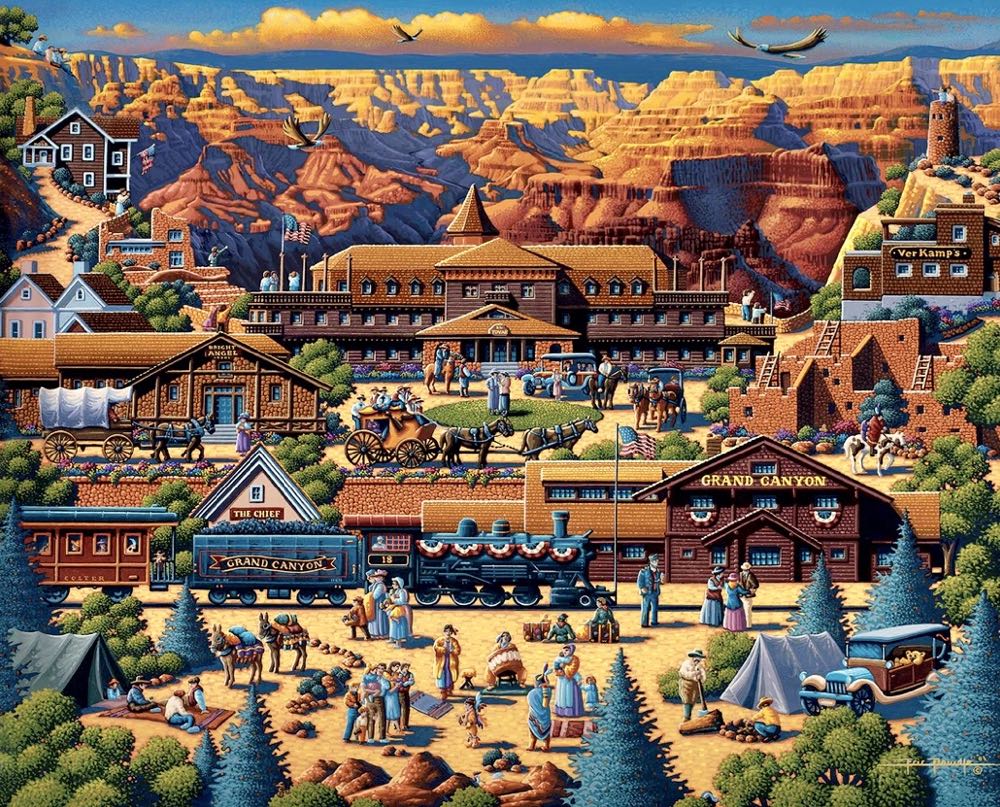 Grand Canyon National Park 🆕 - Dowdle Folk Art puzzle collectible [Barcode 671095001038] - Main Image 2