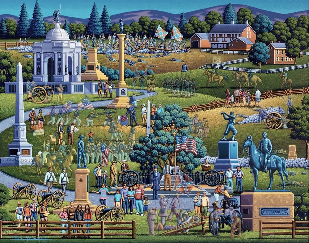 Gettysburg National Park 🆕 - Dowdle Folk Art puzzle collectible [Barcode 671095003506] - Main Image 2