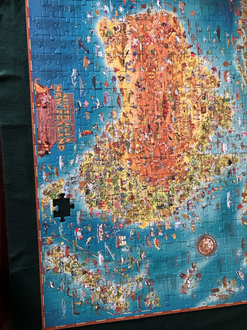 Giant Map Puzzle Of Australia And New Zealand - Blue Opal 🇦🇺 puzzle collectible [Barcode 633793020902] - Main Image 3