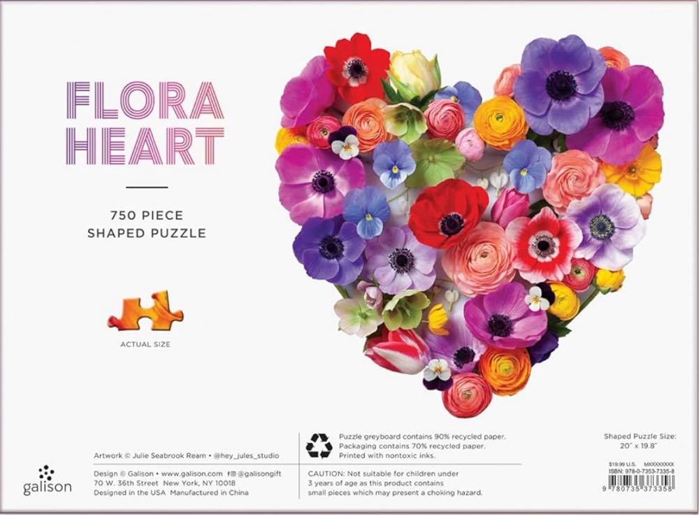 Flora Heart - Galison puzzle collectible [Barcode 9780735373358] - Main Image 4