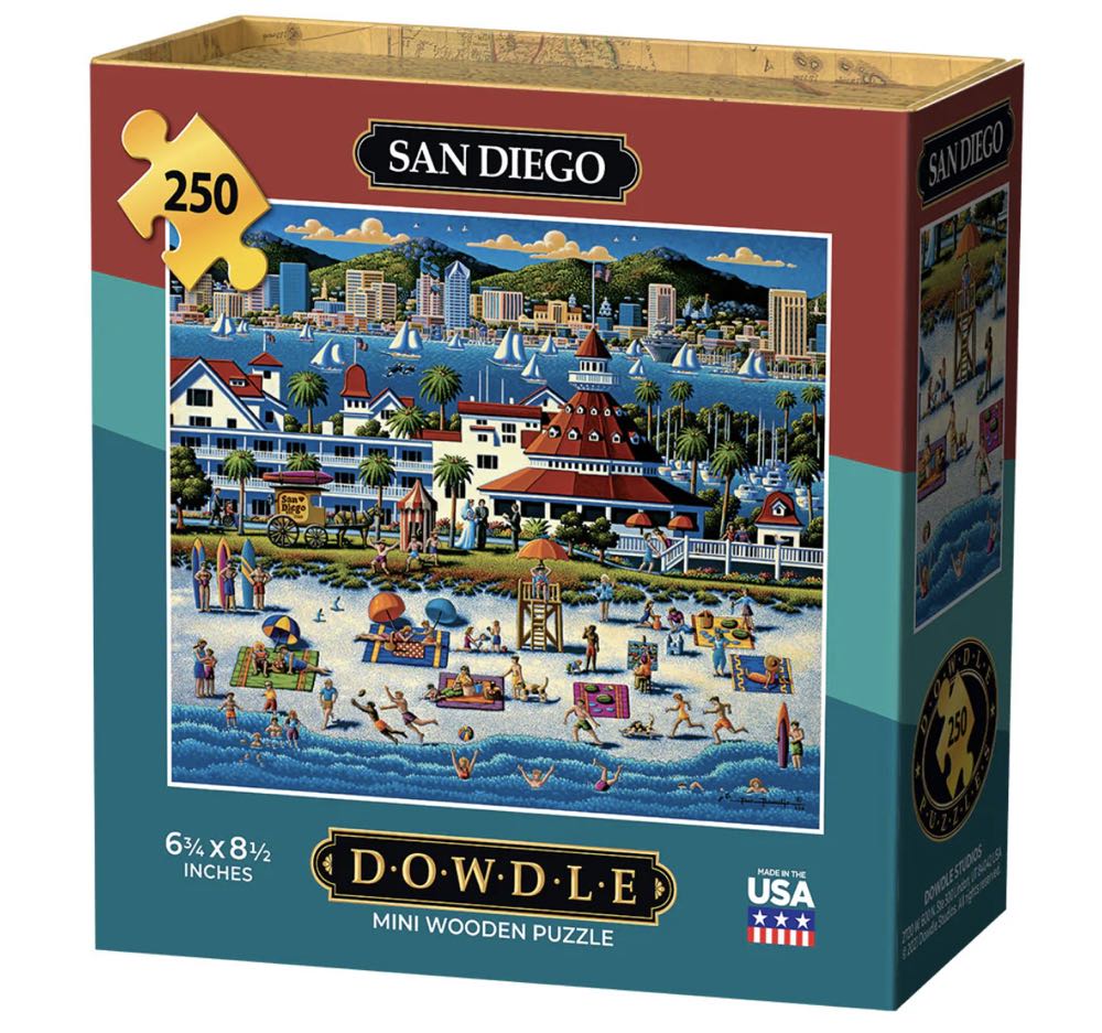 San Diego Mini Puzzle 250 Pieces Dowdle Folk Art  puzzle collectible [Barcode 671095501057] - Main Image 1